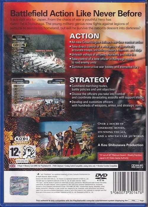 Kessen III - PS2 (B Grade) (Genbrug)